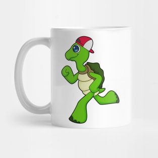 Turtle as Runner with Cap Mug